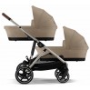 Cybex Gazelle S 2 в 1 Almond Beige коляска для двійні