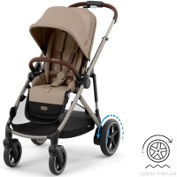 Коляска Cybex e-Gazelle S Almond Blue з електроприводом