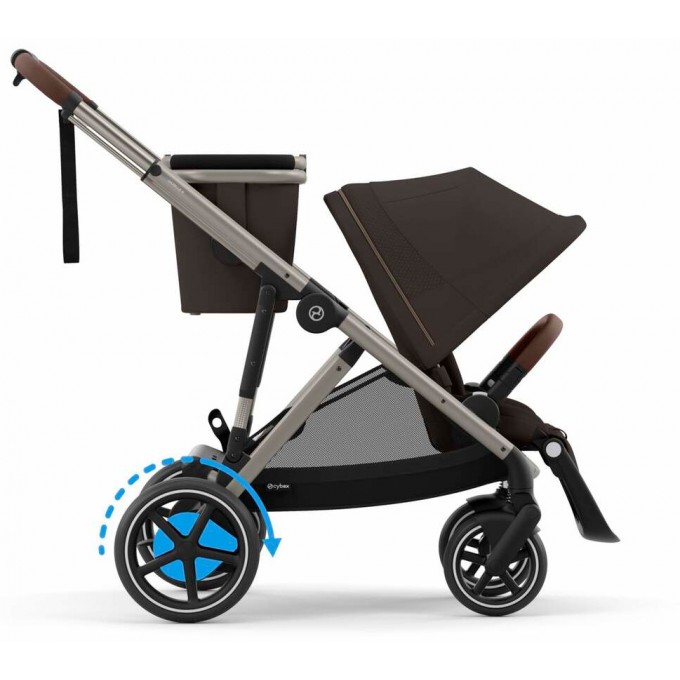 Коляска для двійні Cybex e-Gazelle S 2 в 1 Chocolate Brown з електроприводом