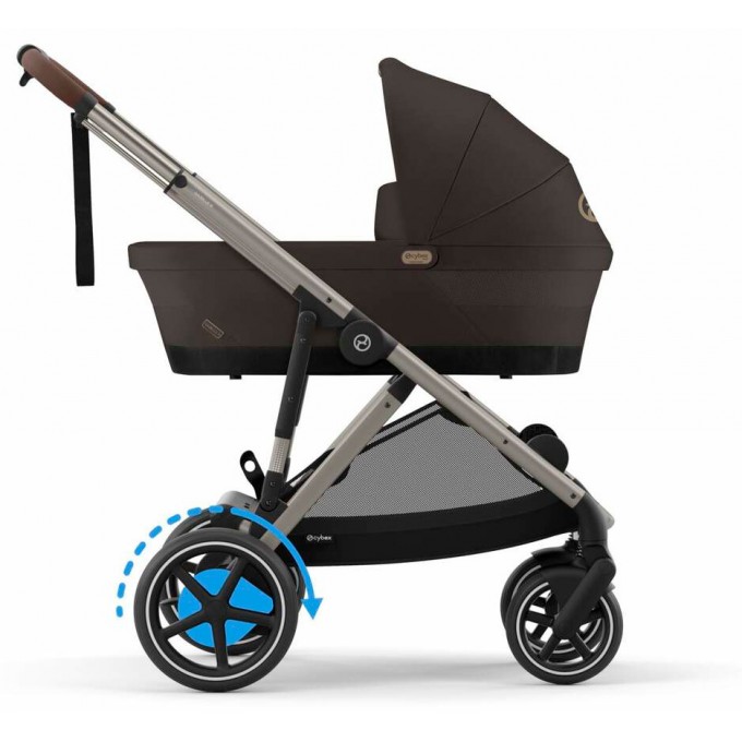 Коляска для двійні Cybex e-Gazelle S 2 в 1 Chocolate Brown з електроприводом