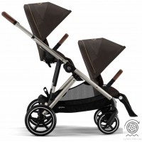 Коляска для двойни Cybex e-Gazelle S Chocolate Brown с электроприводом
