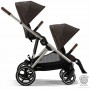 Коляска для двійні Cybex e-Gazelle S Chocolate Brown з електроприводом