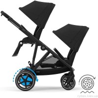 Коляска для двійні Cybex e-Gazelle S Moon Black з електроприводом