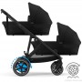 Stroller for twins Cybex e-Gazelle S 2 in 1 Moon black with electric drive