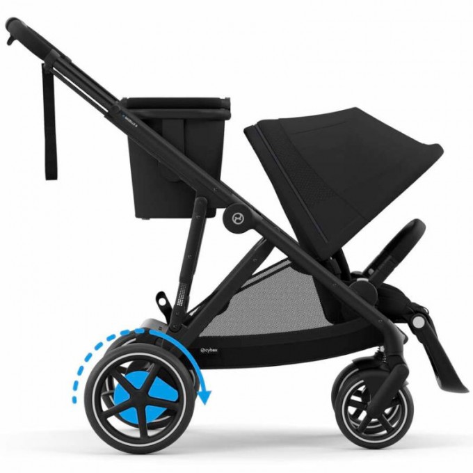 Коляска для двойни Cybex e-Gazelle S Moon Black с электроприводом