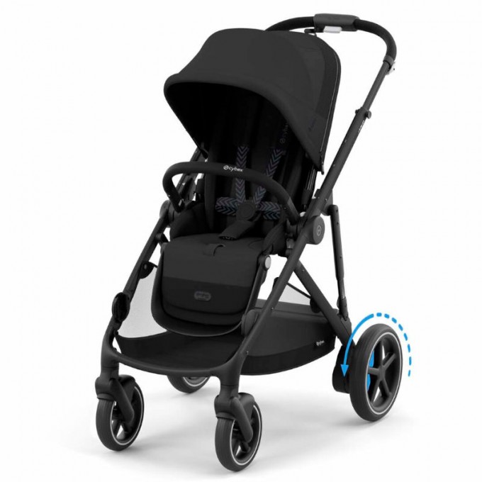 Stroller for twins Cybex eGazelle S 2 in 1 Moon Black