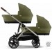 Коляска для двійні Cybex e-Gazelle S Moss Green 2в1 з електроприводом
