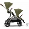 Коляска для двійні Cybex e-Gazelle S Moss Green з електроприводом
