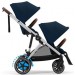 Коляска для двійні Cybex e-Gazelle S 2 в 1 Ocean Blue з електроприводом