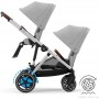 Коляска для двійні Cybex e-Gazelle S Stone Grey з електроприводом