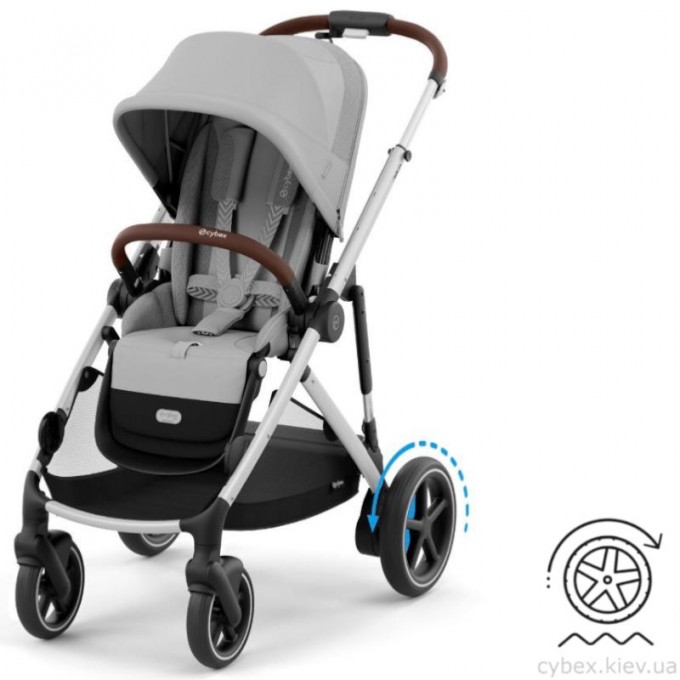 Коляска Cybex e-Gazelle S Stone Grey з електроприводом