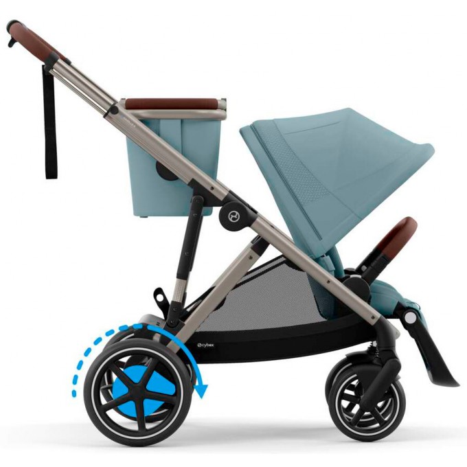 Коляска для двійні Cybex e-Gazelle S Stormy Blue з електроприводом