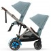 Коляска для двійні Cybex e-Gazelle S 2 в 1 Stormy Blue з електроприводом