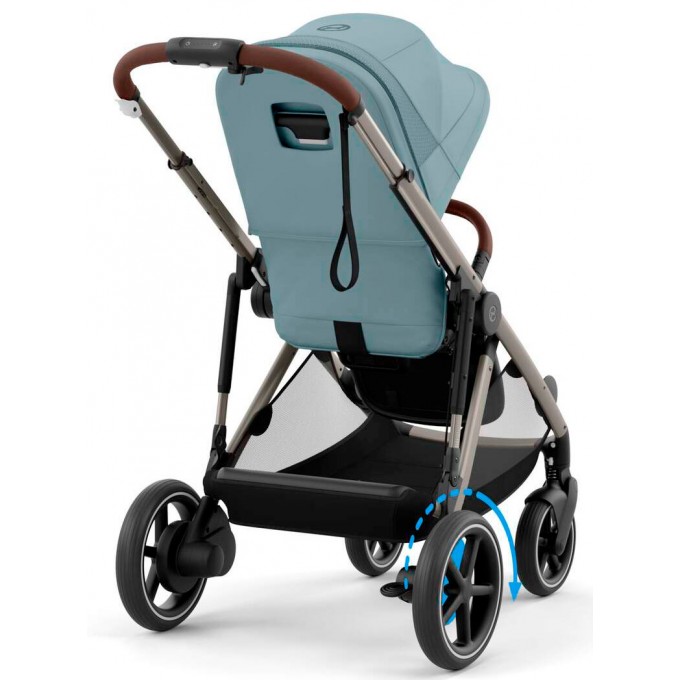 Коляска для двійні Cybex e-Gazelle S Stormy Blue з електроприводом