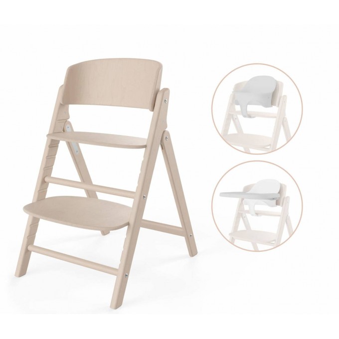 Cybex Click & Fold all natural light стільчик для годування 3 в 1