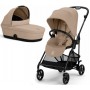 Коляска Cybex Melio 2 в 1 Carbon Almond Beige