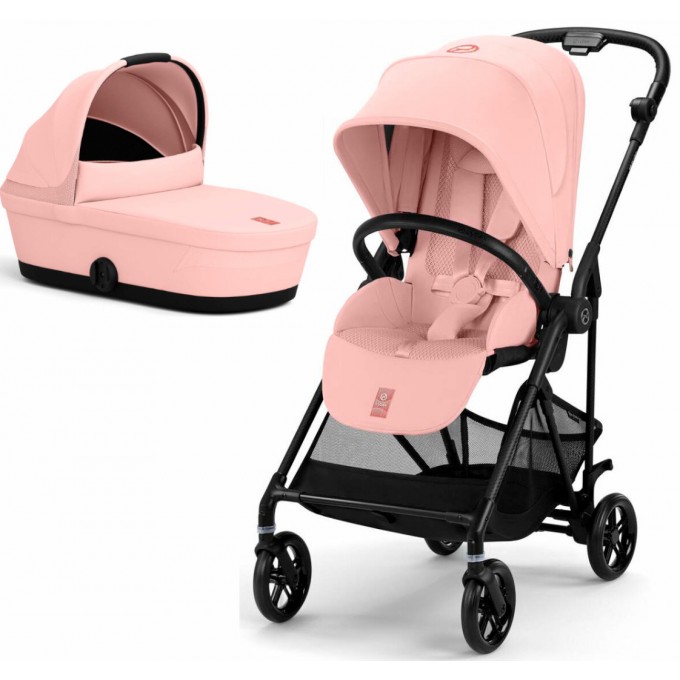 Коляска Cybex Melio 2 в 1 Carbon Candy Pink