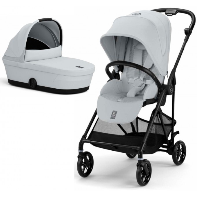 Коляска Cybex Melio 2 в 1 Carbon Fog Grey