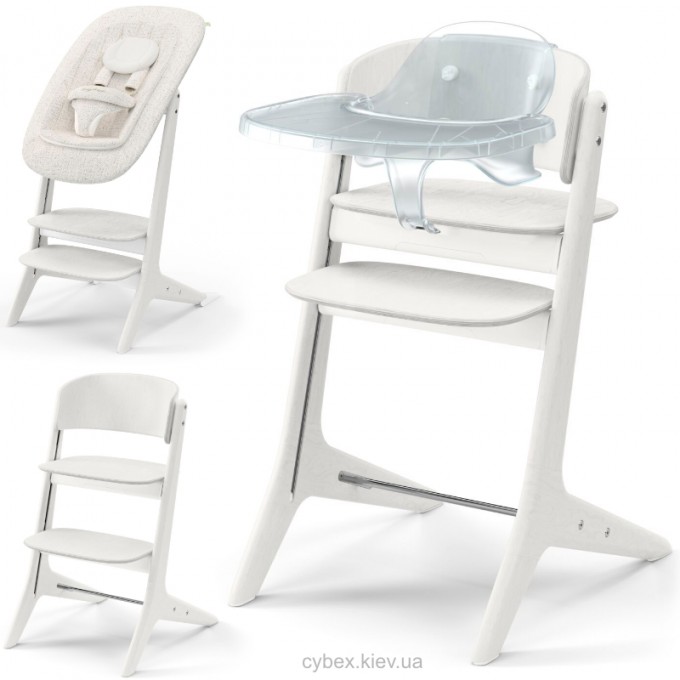 Cybex Lemo Platinum White Wood стільчик для годування 4 в 1