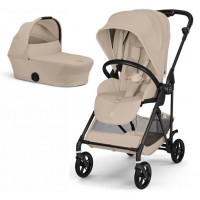 Коляска Cybex Melio 2 в 1 Carbon Almond Beige
