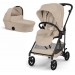Коляска Cybex Melio 2 в 1 Carbon Almond Beige