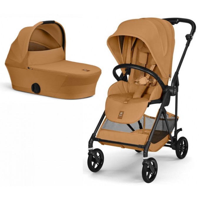 Коляска Cybex Melio 2 в 1 Carbon Cinnamon Yellow