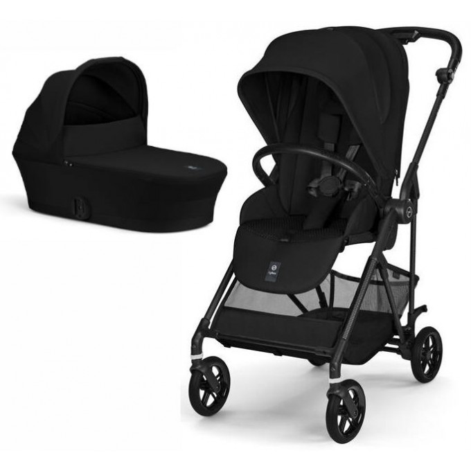 Коляска Cybex Melio 2 в 1 Carbon Magic Black