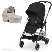 Коляска Cybex Melio 2 в 1 Carbon Magic Black Dune Grey