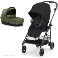 Коляска Cybex Melio 2 в 1 Carbon Magic Black Olive Green