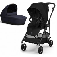 Коляска Cybex Melio 2 в 1 Carbon Magic Black Dark Blue