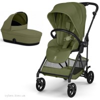Коляска Cybex Melio 2 в 1 Carbon Moss Green