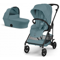 Коляска Cybex Melio 2 в 1 Carbon Stormy Blue