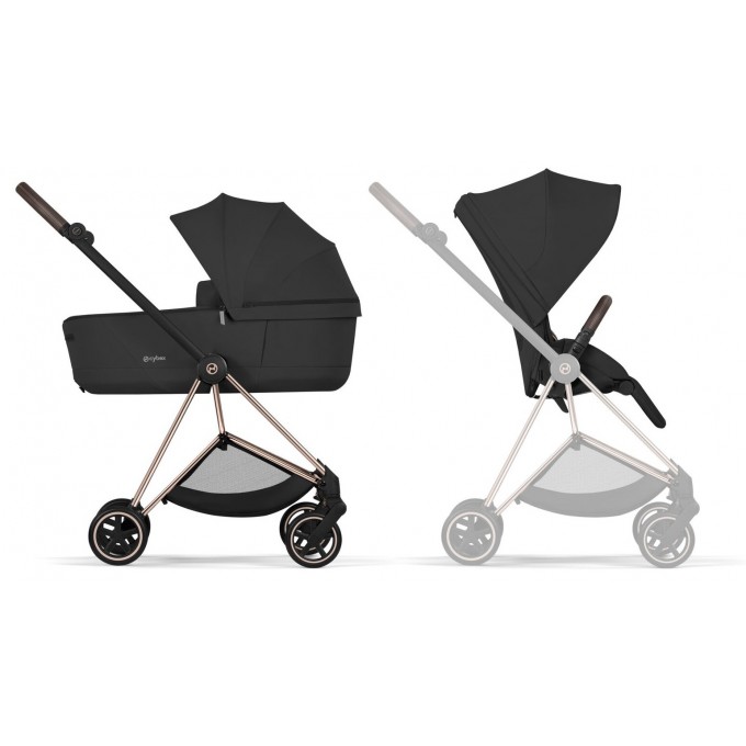 Cybex Mios Comfort 5.0 коляска 2 в 1 Sepia Black шасі Rose Gold