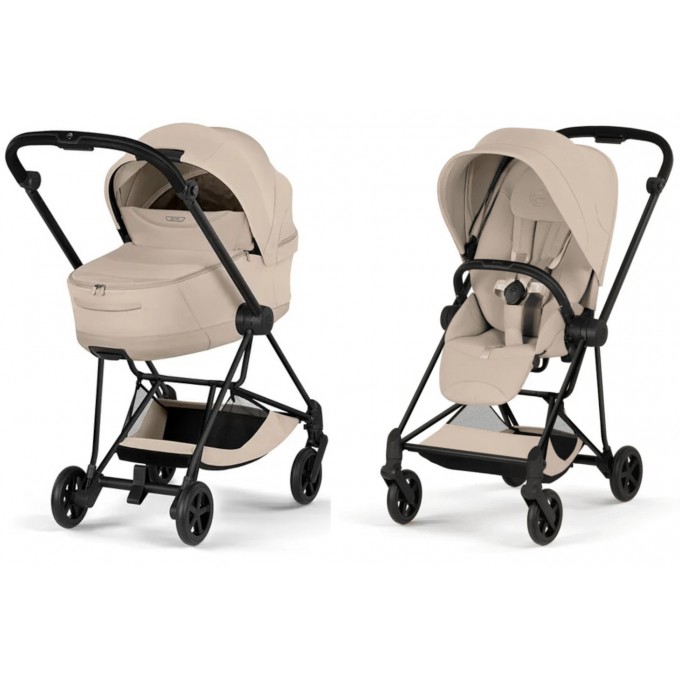 Cybex Mios Style Collection 5.0 stroller 2 in 1 Cozy Beige chassis Matt Black