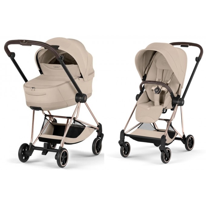Cybex Mios Style Collection 5.0 коляска 2 в 1 Cozy Beige шасі Rose Gold