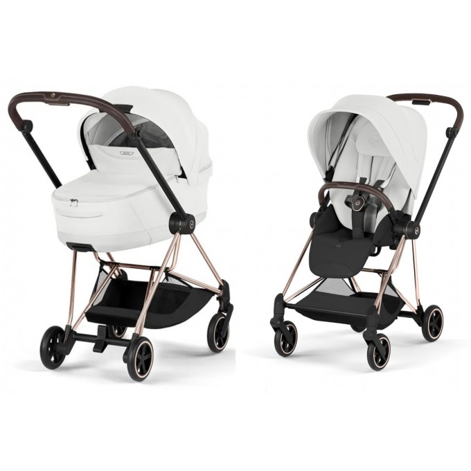 Cybex Mios Style Collection 5.0 stroller 2 in 1 Off White chassis Rose Gold