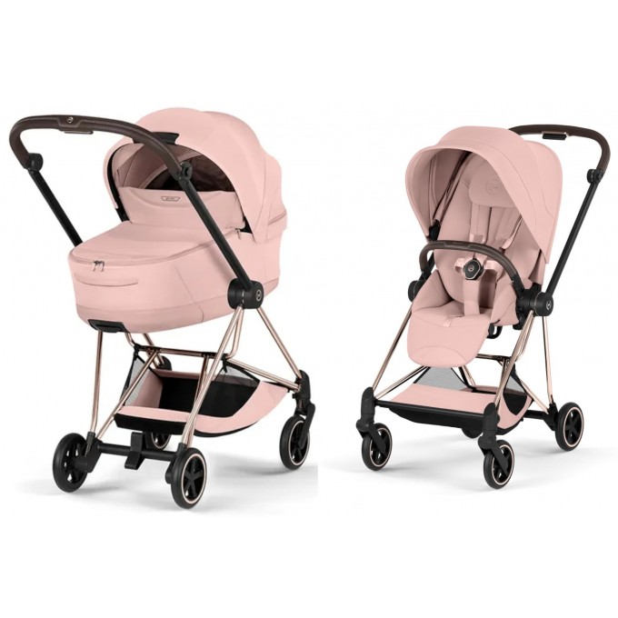 Cybex Mios Style Collection 5.0 коляска 2 в 1 Peach Pink шасі Rose Gold