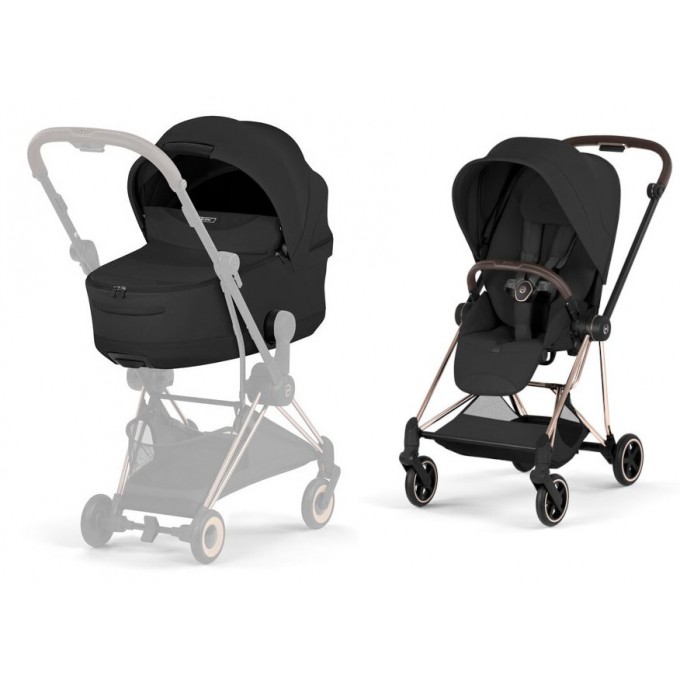 Cybex Mios Style Collection 5.0 коляска 2 в 1 Sepia Black шасси Rose Gold