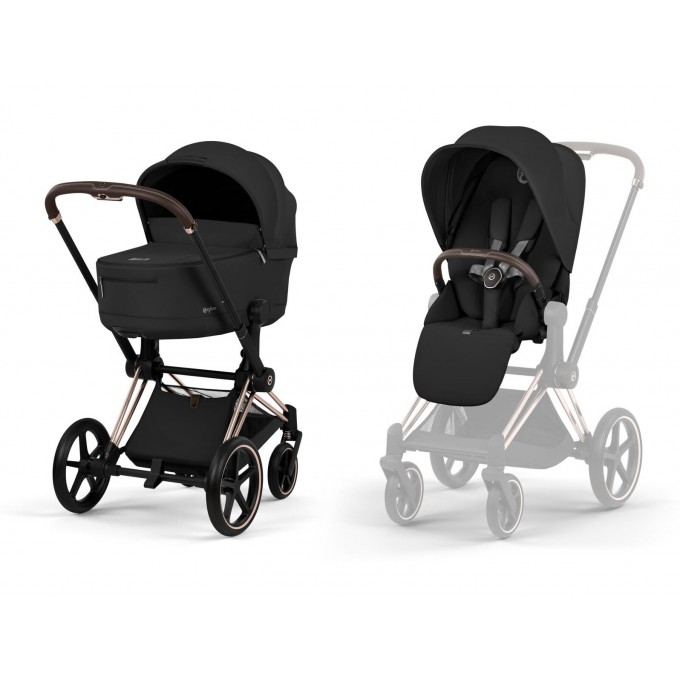 Cybex Priam 5.0 коляска 2 в 1 Sepia Black шасі Rosegold