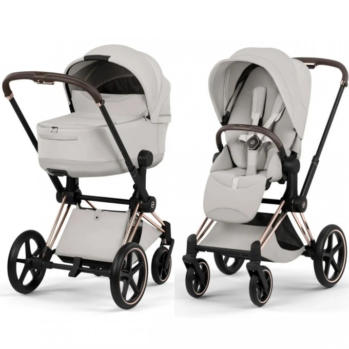 Cybex Priam Style Collection 5.0  коляска 2 в 1 City Grey шасси Rosegold
