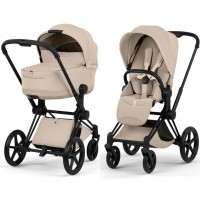 Cybex Priam Style Collection 5.0 stroller 2 in 1 Cozy Beige chassis Matt Black