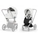 Cybex Priam Style Collection 5.0 stroller 2 in 1 Off White chassis Chrome