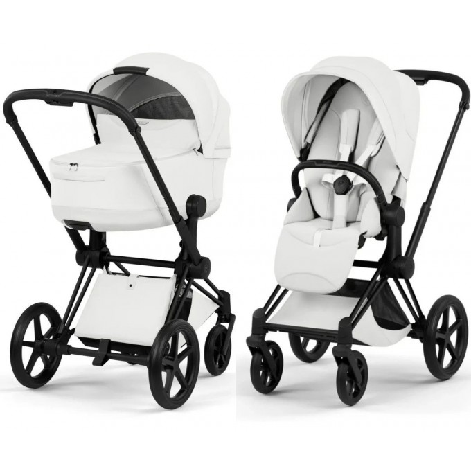 Cybex Priam Style Collection 5.0 коляска 2 в 1 Off White шасі Matt Black