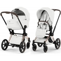 Cybex Priam Style Collection 5.0 коляска 2 в 1 Off White шасі Rosegold