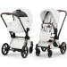 Cybex Priam Style Collection 5.0 коляска 2 в 1 Off White шасі Rosegold