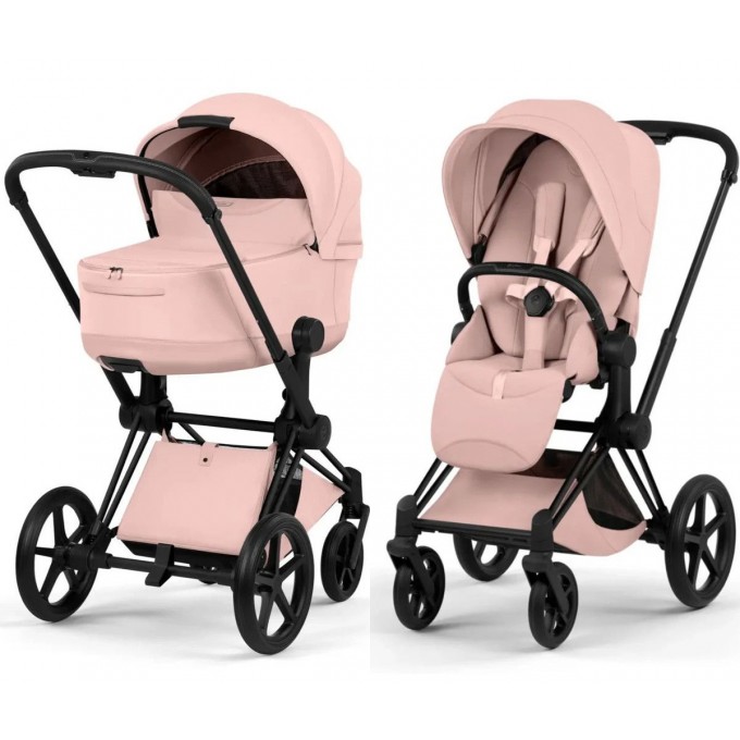 Cybex Priam Style Collection 5.0 коляска 2 в 1 Peach Pink шасі Matt Black