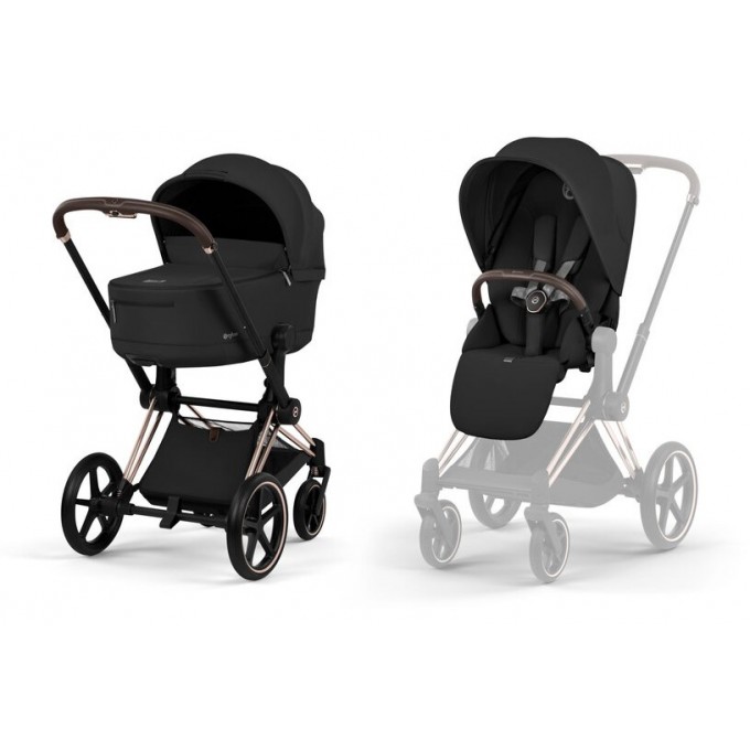 Cybex Priam 5.0 stroller 2 in 1 Sepia Black chassis Rosegold