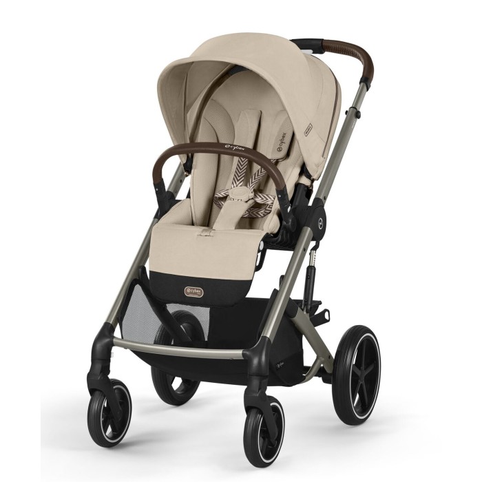Stroller Cybex Balios S Lux Taupe 2 in 1 Almond Beige carrycot Chocolate Brown