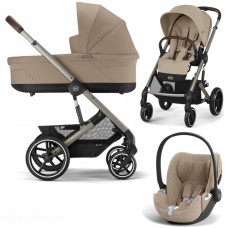 Stroller Cybex Balios S Lux 3 in 1 Almond Beige car seat Cloud T plus Cozy Beige