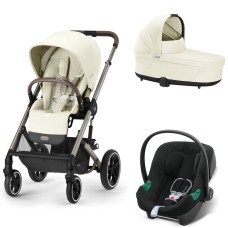 Stroller Cybex Balios S Lux 3 in 1 Seashell Beige car seat Aton B2 i-Size Aton B2 i-Size Volcano Black